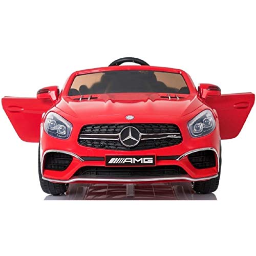 Mercedes SL65 con Mando y batería 12v - Rojo - Coche eléctrico para niños batería 12v y Mando Control Remoto - ATAA