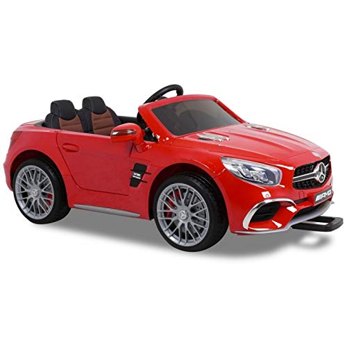 Mercedes SL65 con Mando y batería 12v - Rojo - Coche eléctrico para niños batería 12v y Mando Control Remoto - ATAA