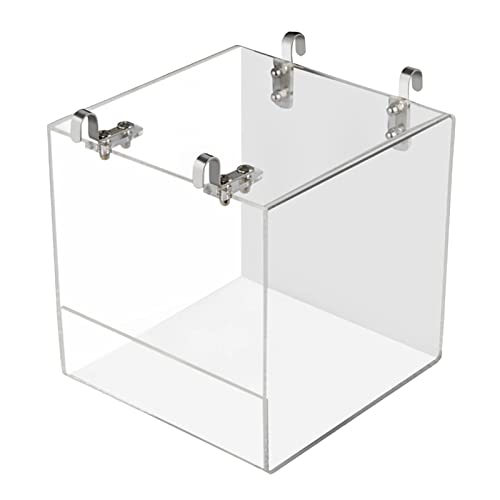 MERIGLARE Jaula de baño Transparente para Mascotas, Caja de Ducha acrílica, bañera de Agua Colgante con Vista Clara para Loros, pinzones, periquitos,