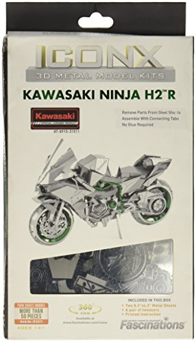 METAL EARTH MAQUETA / PUZZLE 3D De metal. - KAWASAKI NINJA H2 R - Monta tus modelos favoritos en casa. (ICX021)