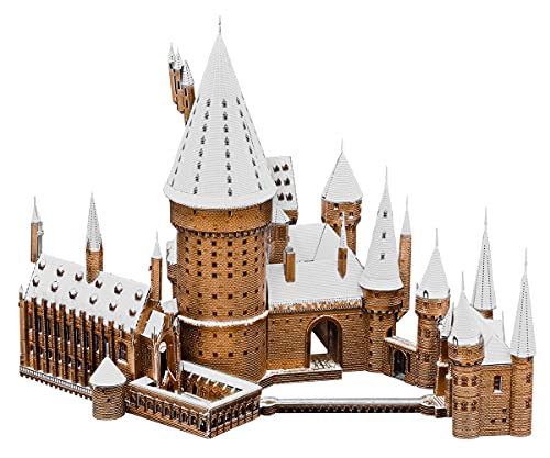 Metal Earth Premium Series Maqueta Harry Potter Castillo De Hogwarts con Nieve en Metal 3D Harry Potter