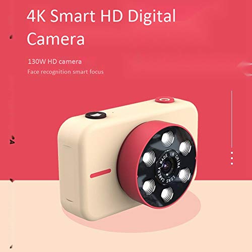 MHBY Cámara para niños, 4K HD Mini cámara para niños 1.3 Mega Pixel Smart Focus Cámara Digital para niños Amplificador de Punto Cámara de Disparo