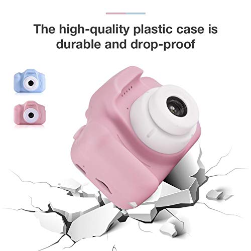 MHBY Cámara para niños, cámara Digital para niños C3 Cerdo Mini cámara para niños 4X Zoom SLR cámara de Juguete Juguete para niños de Doble Lente Mini Amplificador de Punto de cámara