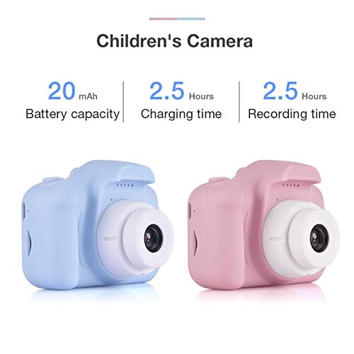 MHBY Cámara para niños, cámara Digital para niños C3 Cerdo Mini cámara para niños 4X Zoom SLR cámara de Juguete Juguete para niños de Doble Lente Mini Amplificador de Punto de cámara