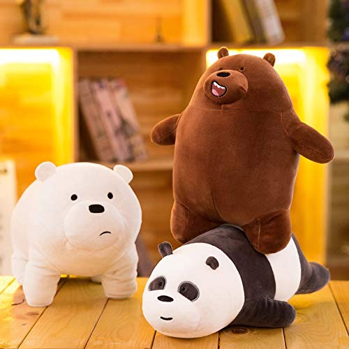 MIAOOWA Official Store 1pc 50cm Dibujos Animados Somos Osos Desnudos Juguetes De Felpa Panda Polar Brown Bear Relleno Animales Muñecas Juguetes Suaves Niños Kawaii Muñeca Para Niños Regalo 40 cm Panda