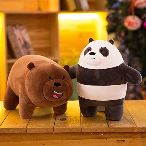 MIAOOWA Official Store 1pc 50cm Dibujos Animados Somos Osos Desnudos Juguetes De Felpa Panda Polar Brown Bear Relleno Animales Muñecas Juguetes Suaves Niños Kawaii Muñeca Para Niños Regalo 40 cm Panda