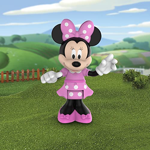 Mickey MCC07500 - Minifigura de Minni clásica de 8 cm, articulada con 4 Puntos de articulación, coleccionables, para niños a Partir de 3 años, Modelo MCC07500, Giochi Preziosi