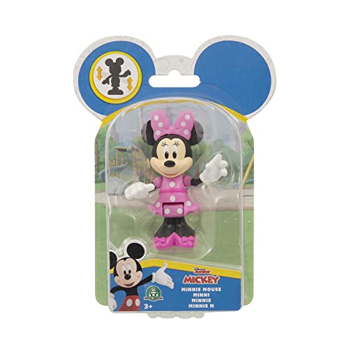 Mickey MCC07500 - Minifigura de Minni clásica de 8 cm, articulada con 4 Puntos de articulación, coleccionables, para niños a Partir de 3 años, Modelo MCC07500, Giochi Preziosi