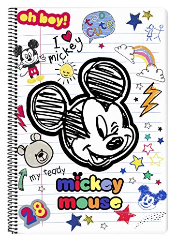 Mickey Mouse "Maker" Oficial Cuaderno Oficial 80 Hojas Tapas Duras 215x310mm