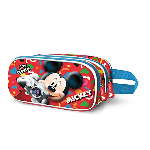 Mickey Mouse Say Cheese-Estuche Portatodo 3D Doble