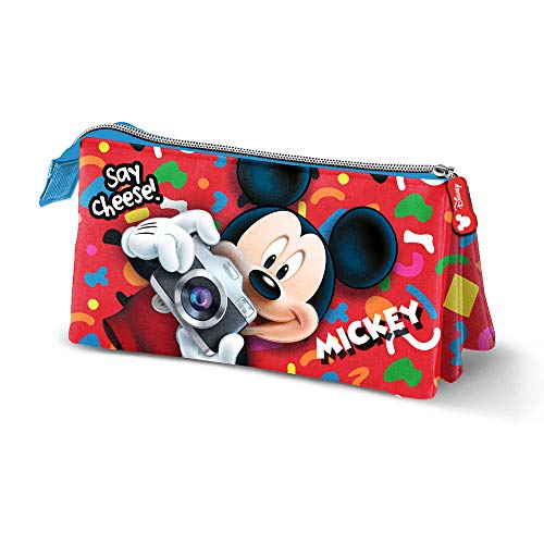 Mickey Mouse Say Cheese-Estuche Portatodo Triple