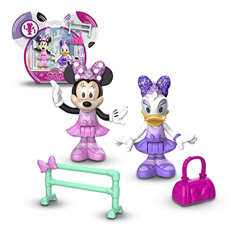 MICKEY&MINNIE, 2 Figuras articuladas de 7,5 cm con Accesorios, diseño de Bailarina, Juguete para niños a Partir de 3 años, Mcn172