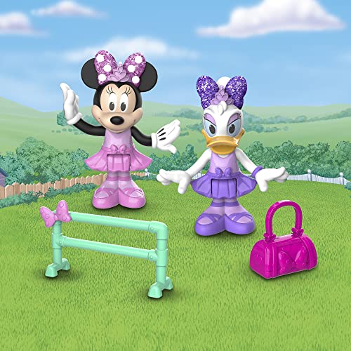 MICKEY&MINNIE, 2 Figuras articuladas de 7,5 cm con Accesorios, diseño de Bailarina, Juguete para niños a Partir de 3 años, Mcn172