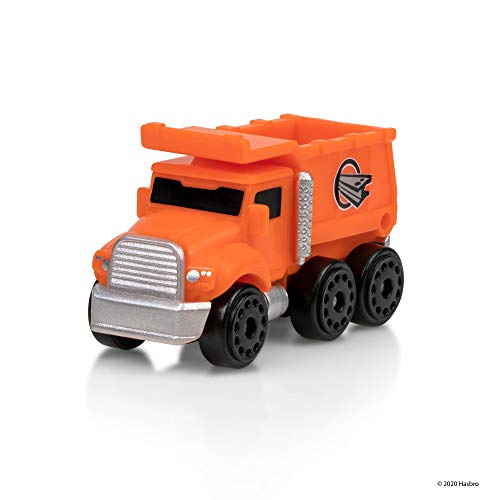 Micro Machines MMW0021 Paquete de Equipo de construcción, Cuenta con 5 Coches de Juguete temáticos correspondientes de Escena Altamente coleccionables – vehículos pequeños, Gran Mundo, Naranja