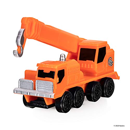 Micro Machines MMW0021 Paquete de Equipo de construcción, Cuenta con 5 Coches de Juguete temáticos correspondientes de Escena Altamente coleccionables – vehículos pequeños, Gran Mundo, Naranja