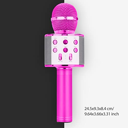 Micrófono Bluetooth Karaoke Juguete inalámbrico Mic de micrófono Handheld Handheld para niños Niñas Niños Niños Regalo de cumpleaños Equipo de Audio