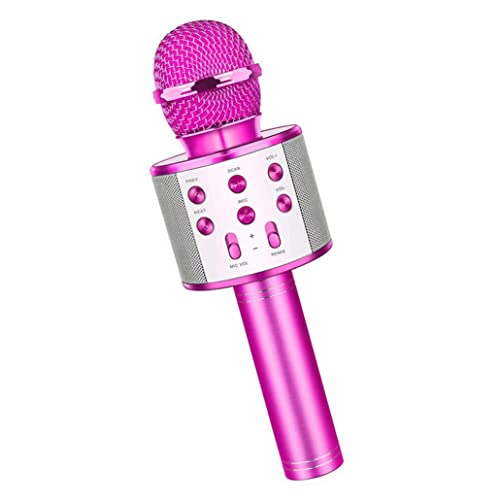 Micrófono Bluetooth Karaoke Juguete inalámbrico Mic de micrófono Handheld Handheld para niños Niñas Niños Niños Regalo de cumpleaños Equipo de Audio