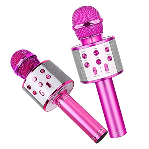 Micrófono Bluetooth Karaoke Juguete inalámbrico Mic de micrófono Handheld Handheld para niños Niñas Niños Niños Regalo de cumpleaños Equipo de Audio