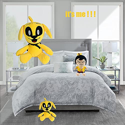 Mike-Crack Peluches - Dibujos Animados Divertidos y Divertidos de 25 cm / 9,8 Pulgadas Perro Amarillo muñeco de Peluche Suave Regalo cálido para niños Adultos (3 Piezas)