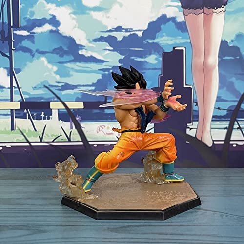 Milaishiji Dragon Ball Z Super Saiyan One Anime Heroes Adornos Muñeca móvil Decoración de Anime Decoración Modelo Muñeca Dibujos Animados Anime Juguete Regalo Coleccionable