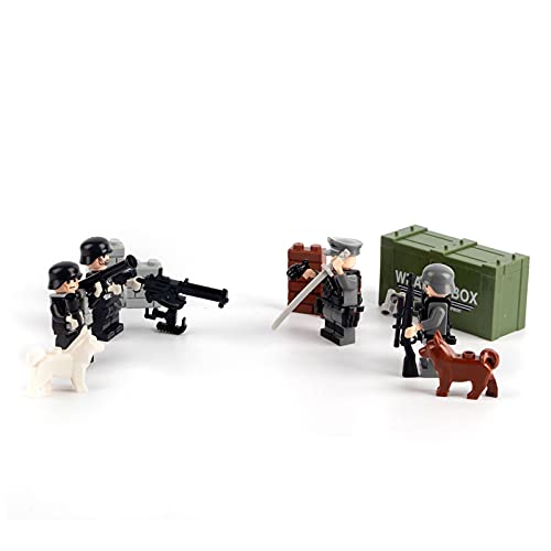 Militar Mini Figuras Base WW2 Sets Armas Ejército Soldados Juguetes