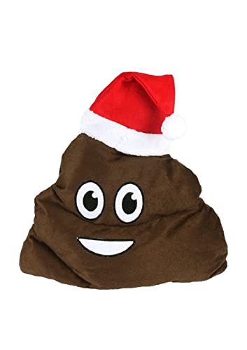 MIMIKRY Divertido sombrero de caca con diseño de emoticono con gorro de Navidad