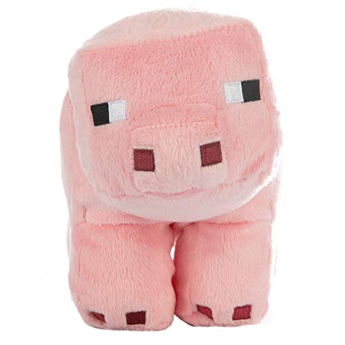 Minecraft 8741 Adventure Saddled Pig Juguete de Peluche, Rosa, 25,4 cm