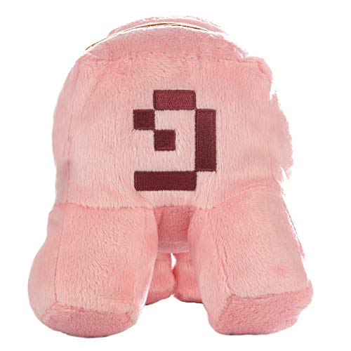 Minecraft 8741 Adventure Saddled Pig Juguete de Peluche, Rosa, 25,4 cm