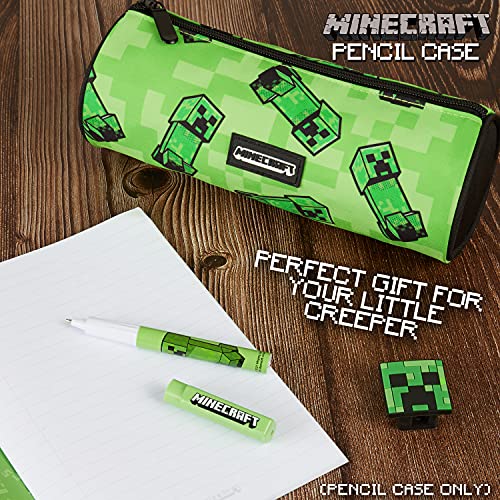 Minecraft Estuche Escolar, Material Escolar, Estuches Escolares 22 cm, Regalos Cumpleaños Niños Colegio (Verde)