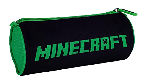 Minecraft - Estuche para lápices, Negro/Verde