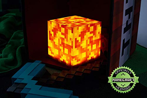 Minecraft Lava Block LED Mood Light Mood Lighting | 6 Inches Tall