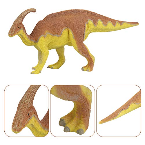 Mini figura realística del dinosaurio, juguetes educativos plásticos del dinosaurio Parasaurolophus de los modelos para los niños de los muchachos y de las muchachas Regalo de los niños, no tóxico, li