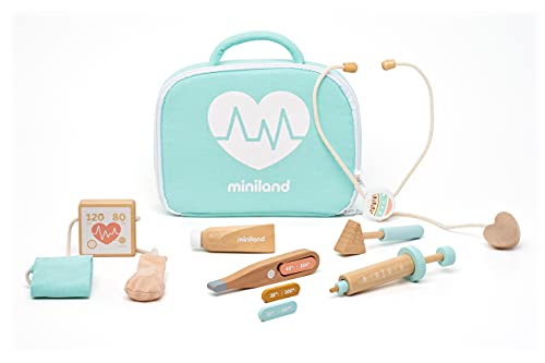 Miniland- Set de Médico de Madera Dolls niños (94063)