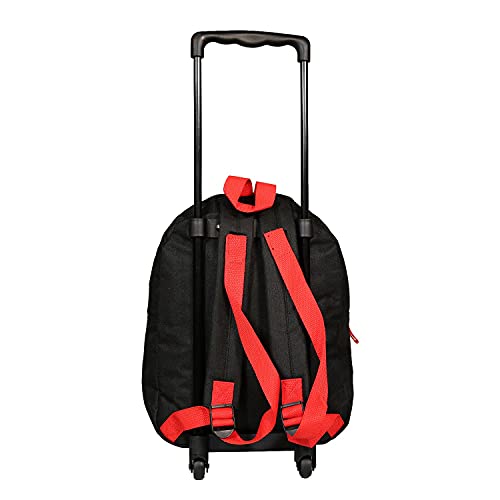 Miraculous / Ladybug 31cm Rolling Backpack Negro y Rojo Bagtrotter