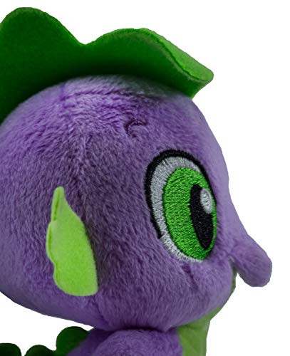 MLP My Little Pony - Caballo de peluche de 12 cm, para niños, niñas y niños, para coleccionar, acurrucarse y jugar (pico del dragón, verde/morado)