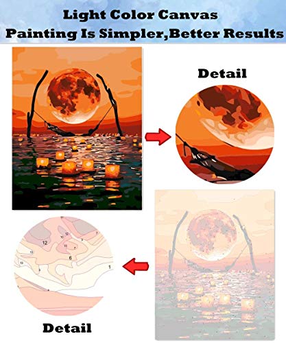 mnbhj Personalizados para Pintar por Números para Adultos，Pintura Al Óleo Personalizada Según Tus Fotos,Pintura Al Óleo DIY Kit para Principiantes,Regalos de Bricolaje（40*50CM，36 Coloress）