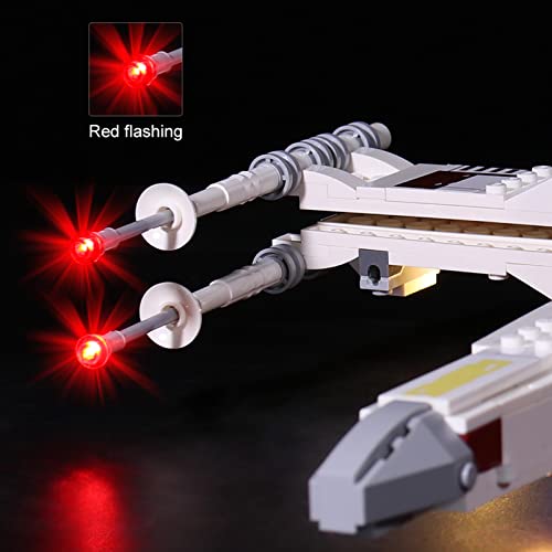 MNVOA Kit De Iluminación Led para Star Wars Luke Skywalker's X-Wing Fighter - Compatible con Ladrillos De Construcción Lego Modelo 75301, Juego De Legos No Incluido,RC Version