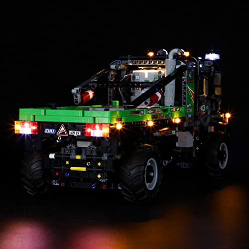 MNVOA Kit De Luz LED para Lego Technic Camión De Trial 4X4 Mercedes-Benz Zetros, No Incluye El Modelo Lego, Compatible con Ladrillos De Construcción Lego Modelo 42129