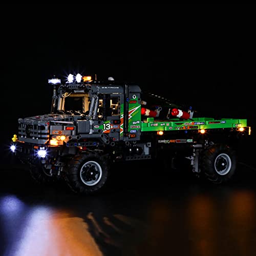 MNVOA Kit De Luz LED para Lego Technic Camión De Trial 4X4 Mercedes-Benz Zetros, No Incluye El Modelo Lego, Compatible con Ladrillos De Construcción Lego Modelo 42129