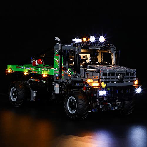 MNVOA Kit De Luz LED para Lego Technic Camión De Trial 4X4 Mercedes-Benz Zetros, No Incluye El Modelo Lego, Compatible con Ladrillos De Construcción Lego Modelo 42129