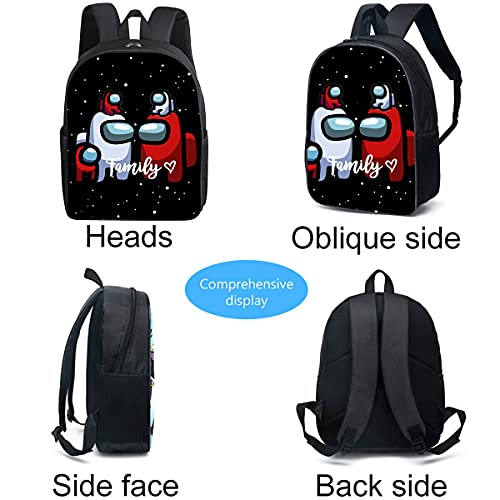 Mochila Among Us, Mochilas Escolares para niños Mochila Escolar de Juego de Hombre Lobo Mochila Escolar de Dibujos Animados para niños Estudiantes de Primaria y Secundaria