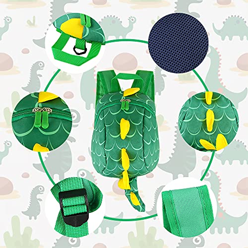 Mochila de dinosaurio para niños, arnés de seguridad, mochila pequeña, bolsa escolar de dibujos animados para niños y niñas