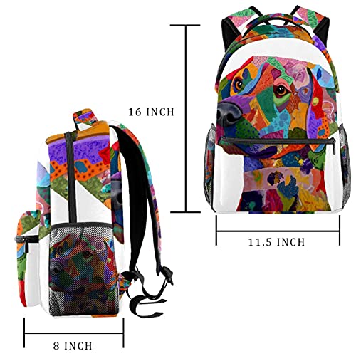 Mochila de escuela de princesa, mochila para niñas y niños, bolsa de escuela, bolsa de libros para mujeres y niñas, bolsa de libros de unicornio arco iris animal, Perro rodesiano Ridgeback 4, Medium