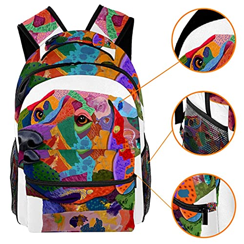 Mochila de escuela de princesa, mochila para niñas y niños, bolsa de escuela, bolsa de libros para mujeres y niñas, bolsa de libros de unicornio arco iris animal, Perro rodesiano Ridgeback 4, Medium