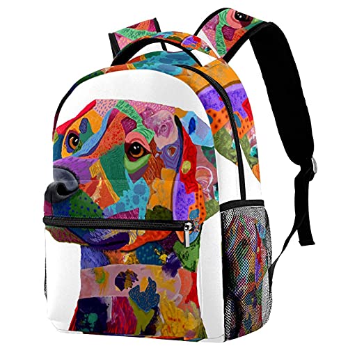 Mochila de escuela de princesa, mochila para niñas y niños, bolsa de escuela, bolsa de libros para mujeres y niñas, bolsa de libros de unicornio arco iris animal, Perro rodesiano Ridgeback 4, Medium