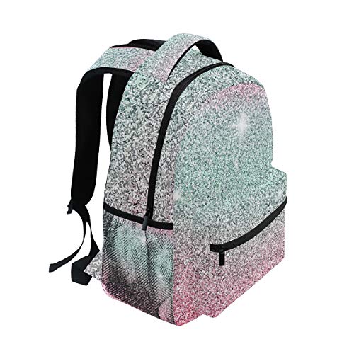 Mochila Escolar con Purpurina para niños niñas niños Bolsa de Viaje Bookbag