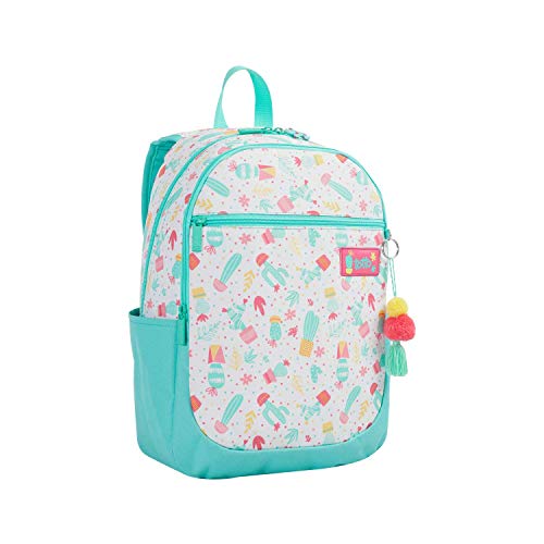 Mochila Escolar Estampado Cactus White - Emelinda