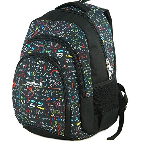 Mochila Escolar Grande para niños y niñas (39 litros), Premium - yeepSport S119dx (Algebra)