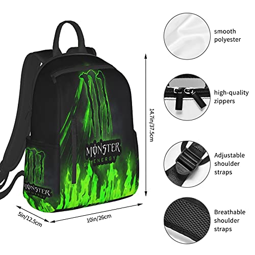 Mochila escolar para niños/niñas y adolescentes, para estudiantes con impresión 3D, diseño de Mon_Ster Póster En_Ery