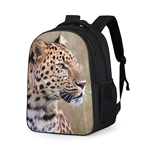 Mochila infantil de animales salvajes, diseño de leopardo, gris brillante., talla única,